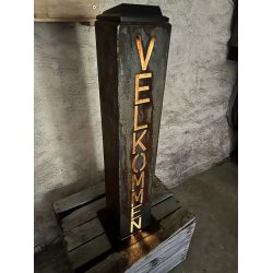Lanterne med velkommen 