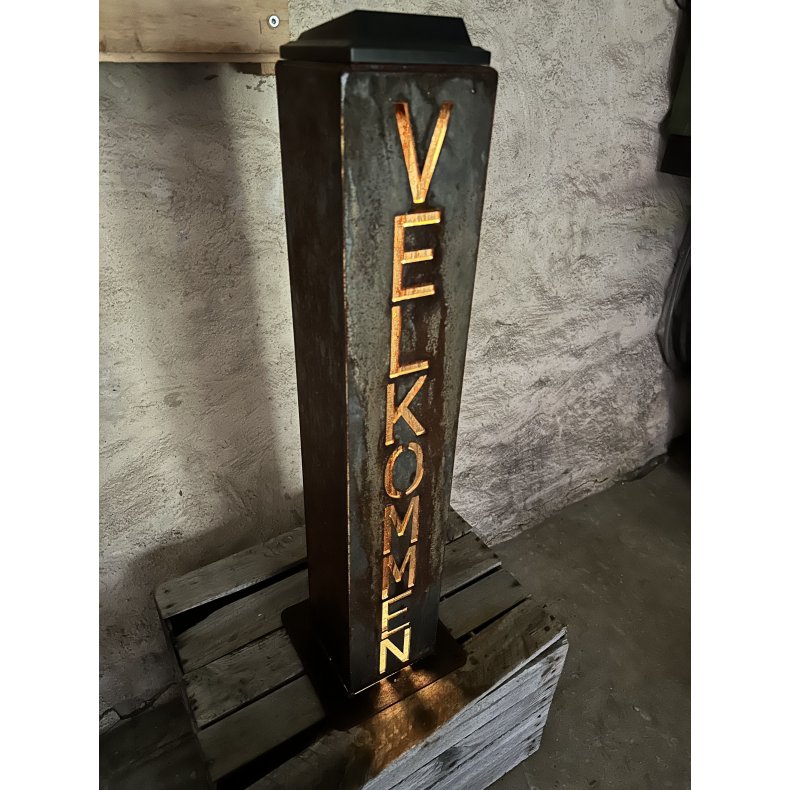 Lanterne med velkommen 