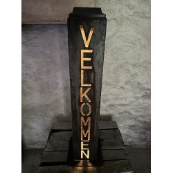Lanterne med velkommen 