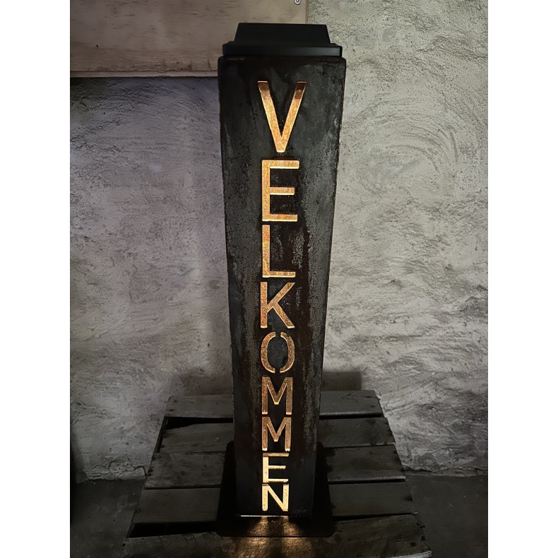 Lanterne med velkommen 