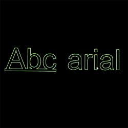 Tekst p� linje (Arial)