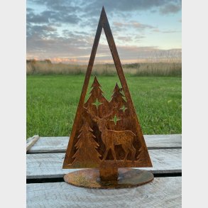 Juletr med kronhjort og stjerner