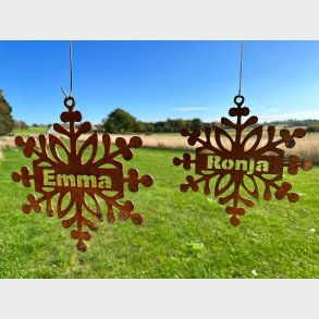 Snefnug med egen tekst