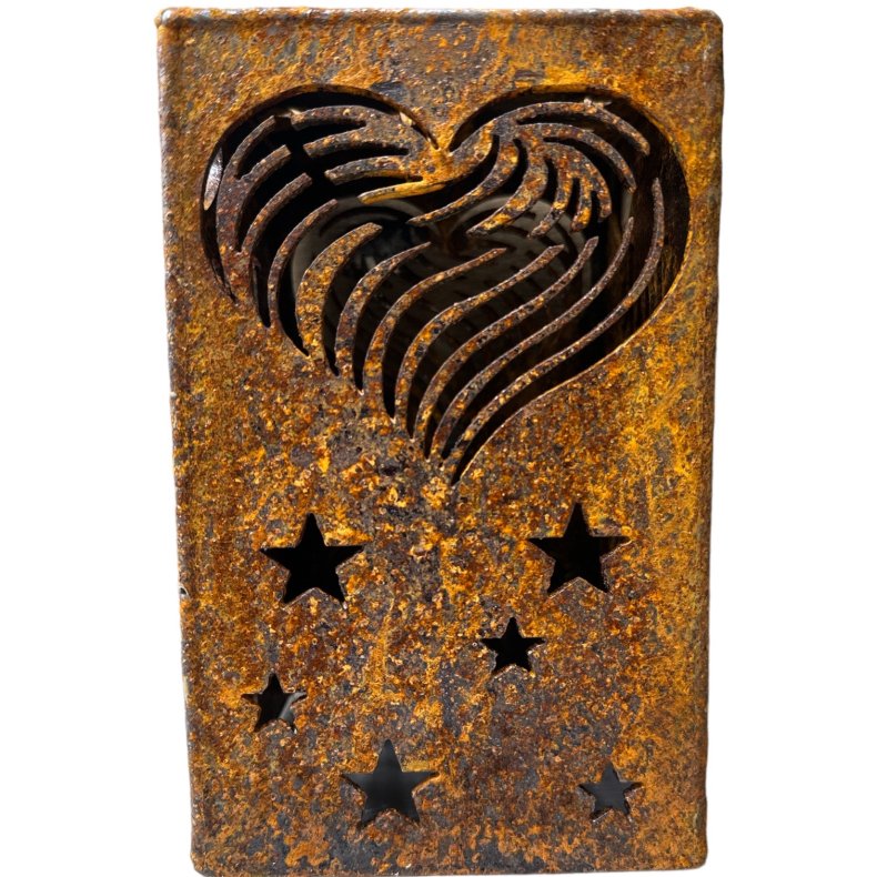 Lanterne med Hvil i fred og Hjerte