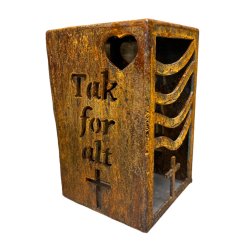 Lanterne med Tak for alt og Kors