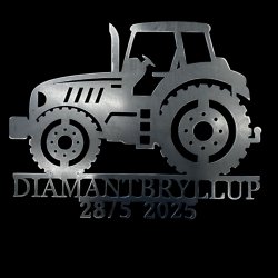 Traktor med egen tekst