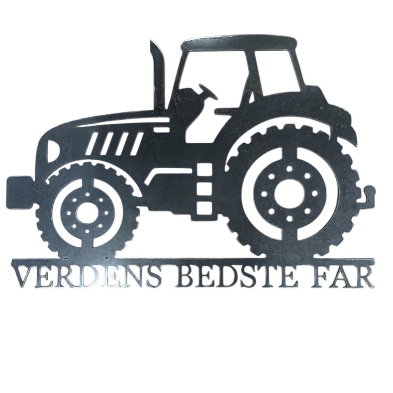 Traktor med egen tekst