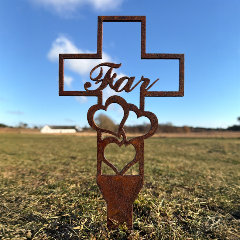 Kors med hjerte "Far"