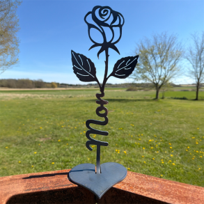 Rose med Mor stilk og hjerte fod